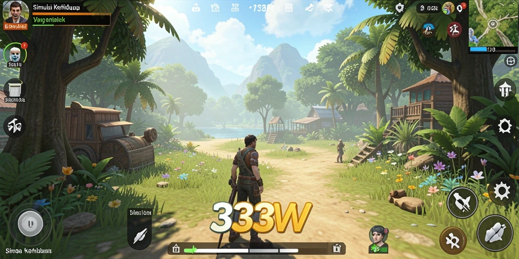 Screenshot dari gameplay <strong>333V</strong> menunjukkan interaksi karakter yang mendalam.