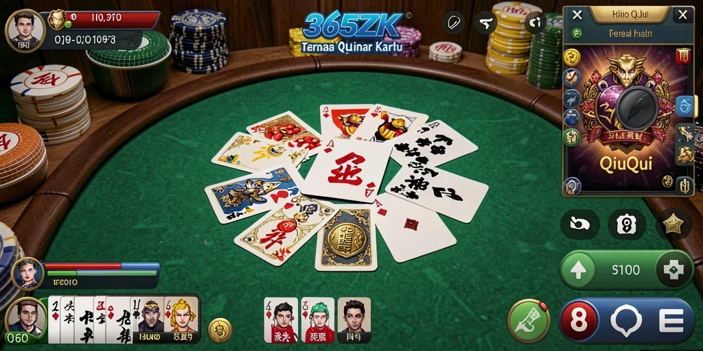 Tampilan gameplay QiuQiu yang seru di 365ZK.