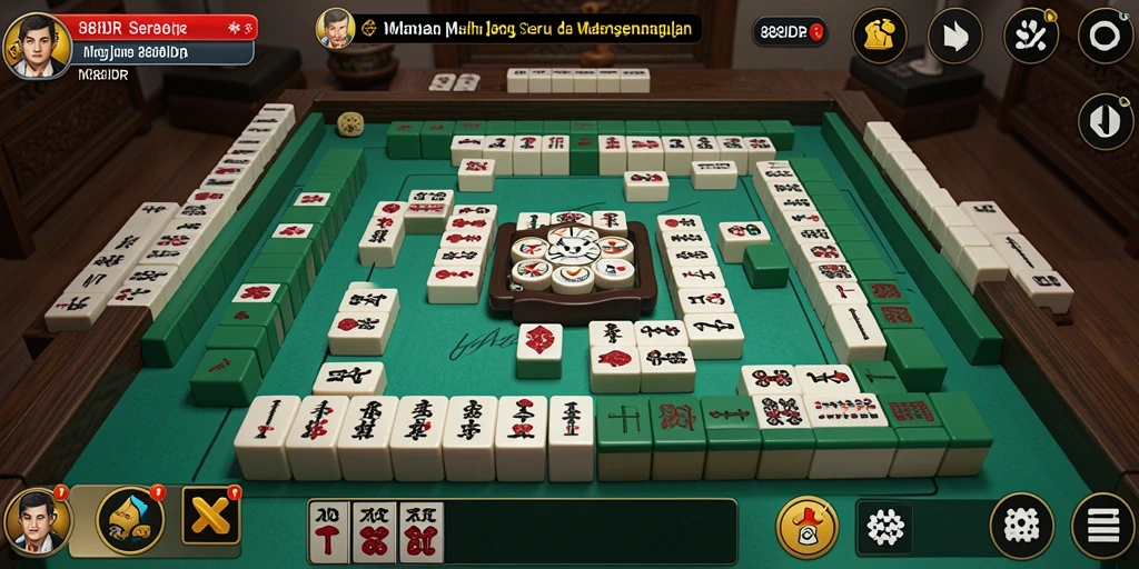 Tampilan gameplay menarik dari 888IDR di tengah permainan Mahjong.