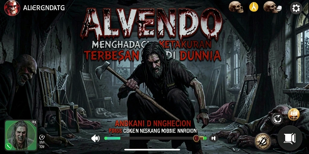 Screenshot menampilkan gameplay mencekam dari ALVENDO.
