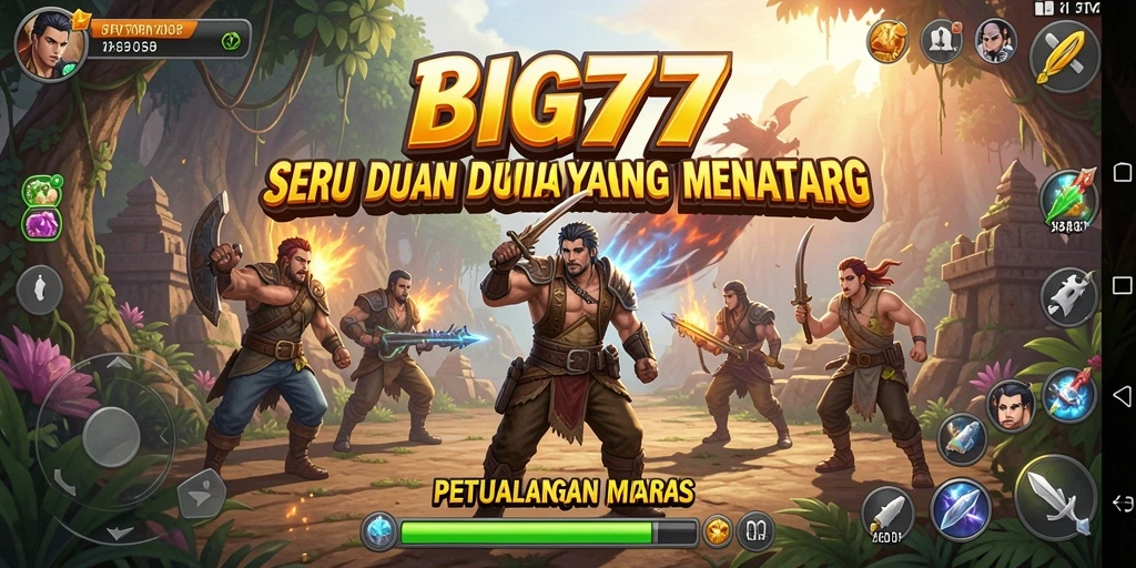 Screenshot menunjukkan aksi mendebarkan dalam gameplay Adventure.
