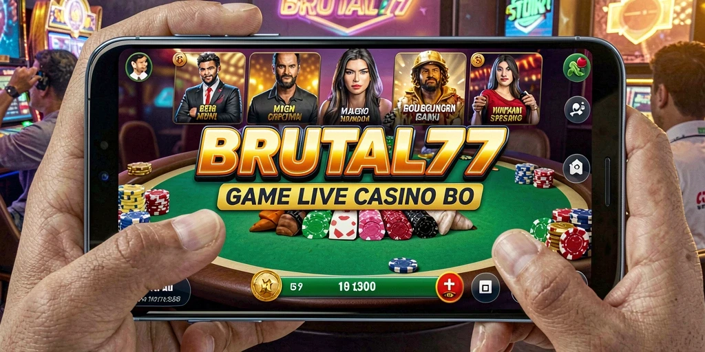Tampilan gameplay Live Casino yang seru di BRUTAL77.