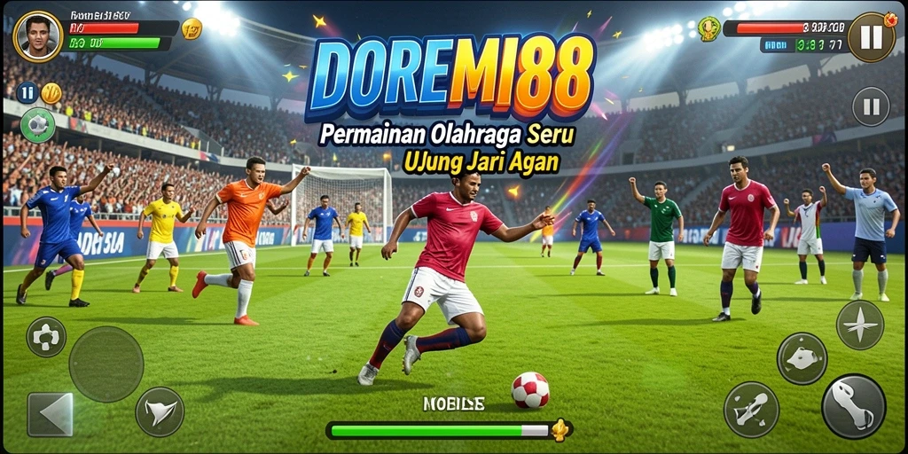 Tampilan gameplay DOREMI88 dengan aksi olahraga yang mendebarkan.