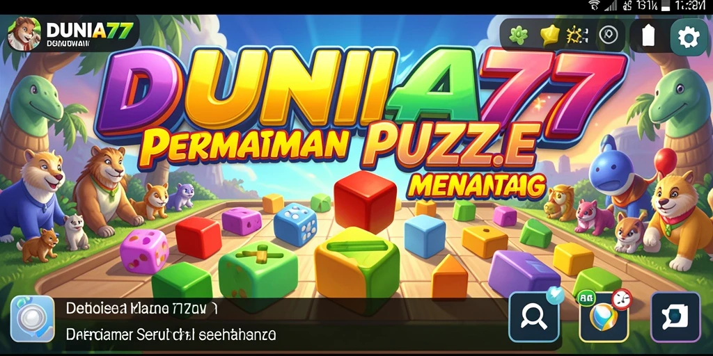 Screenshot gameplay DUNIA77 menampilkan tantangan puzzle yang menarik.