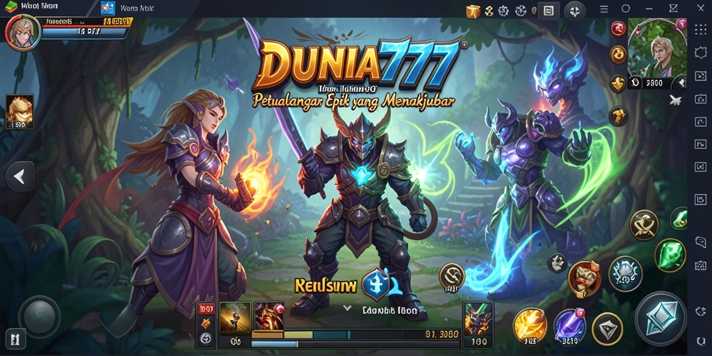Gameplay RPG DUNIA777 yang epik dan menarik.
