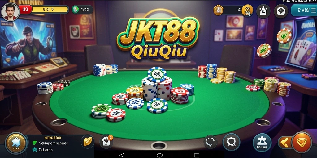 Tampilan menarik dari gameplay QiuQiu di JKT88.