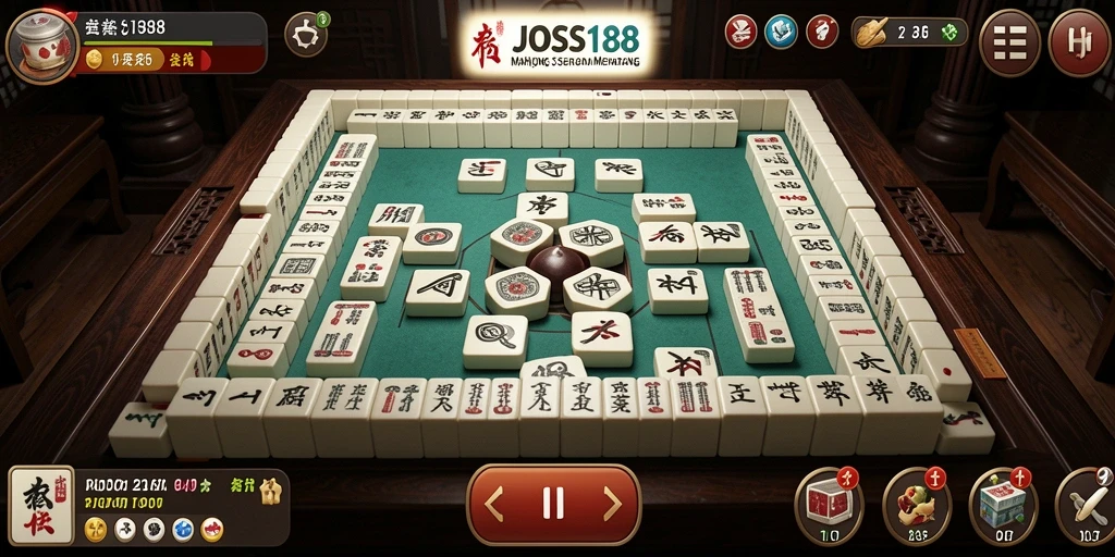 Tampilan gameplay Mahjong yang menarik di JOSS188.