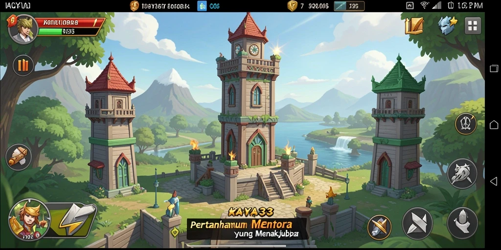 Tangkapan layar gameplay KAYA33 dengan menara yang siap menghadapi gelombang musuh.