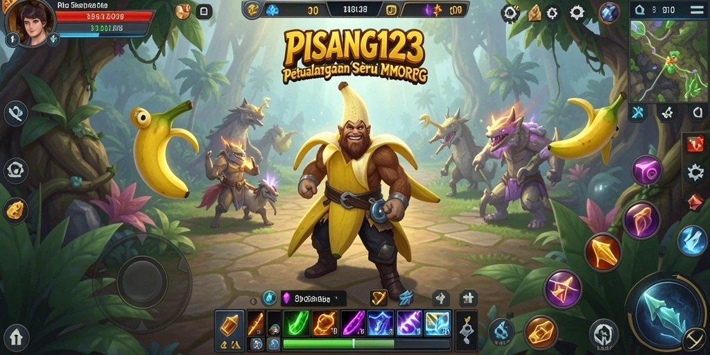 Tampilan gameplay seru dan menarik dari PISANG123 sebagai MMORPG.