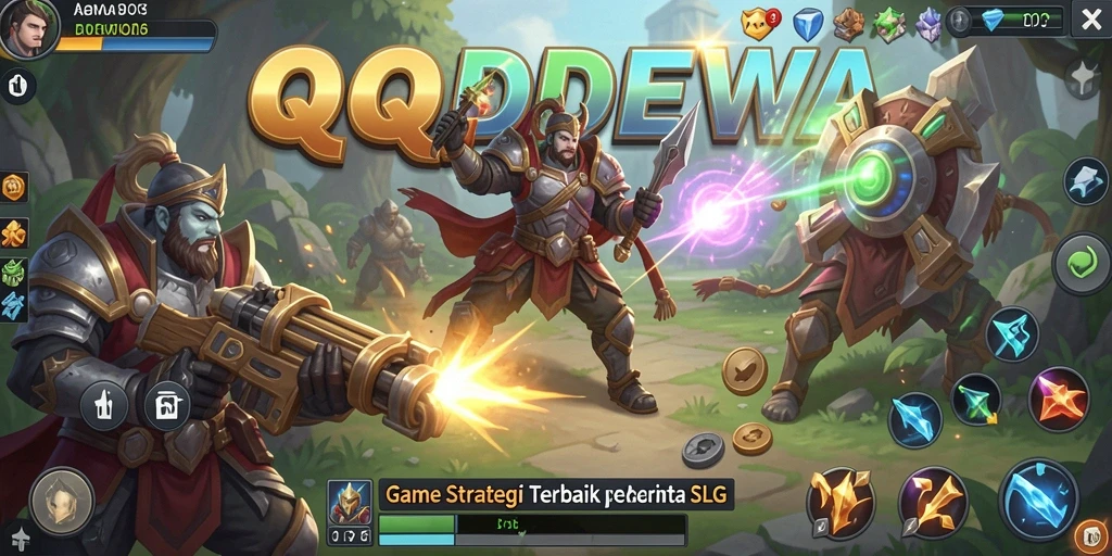 Tangkapan layar menampilkan aksi pertempuran strategis dalam QQDEWA.