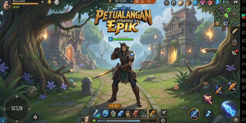 Tangkapan layar SE328 menunjukkan aksi pertempuran yang mendebarkan dalam dunia strategi.