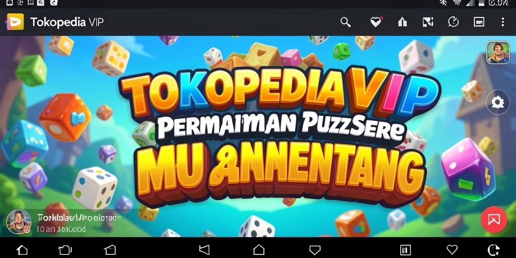 Tangkapan layar gameplay TOKOPEDIAVIP dengan tantangan puzzle menarik.