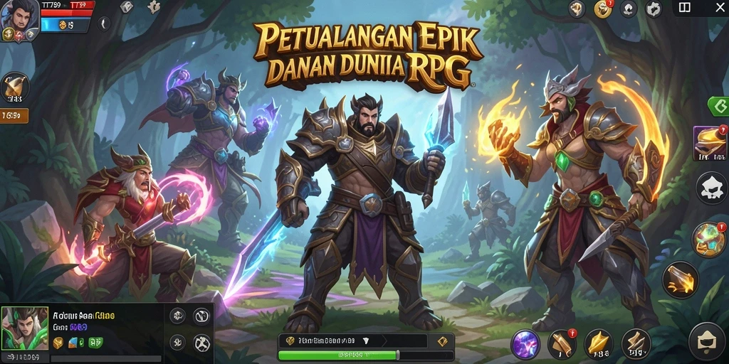 Tampilan menyeluruh gameplay RPG yang memukau dan interaktif di TT789.