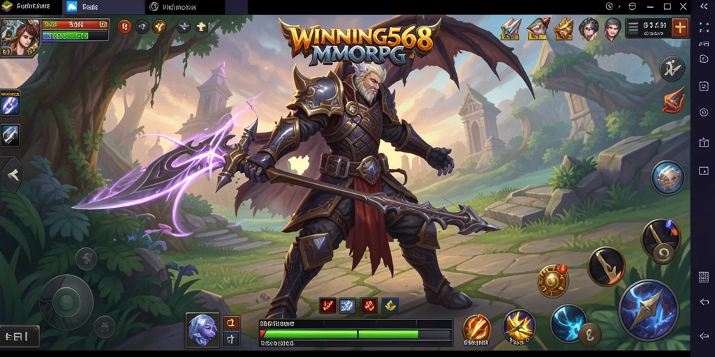 Screenshot gameplay <strong>WINNING568</strong> menunjukkan pertarungan epik dan grafis yang indah.