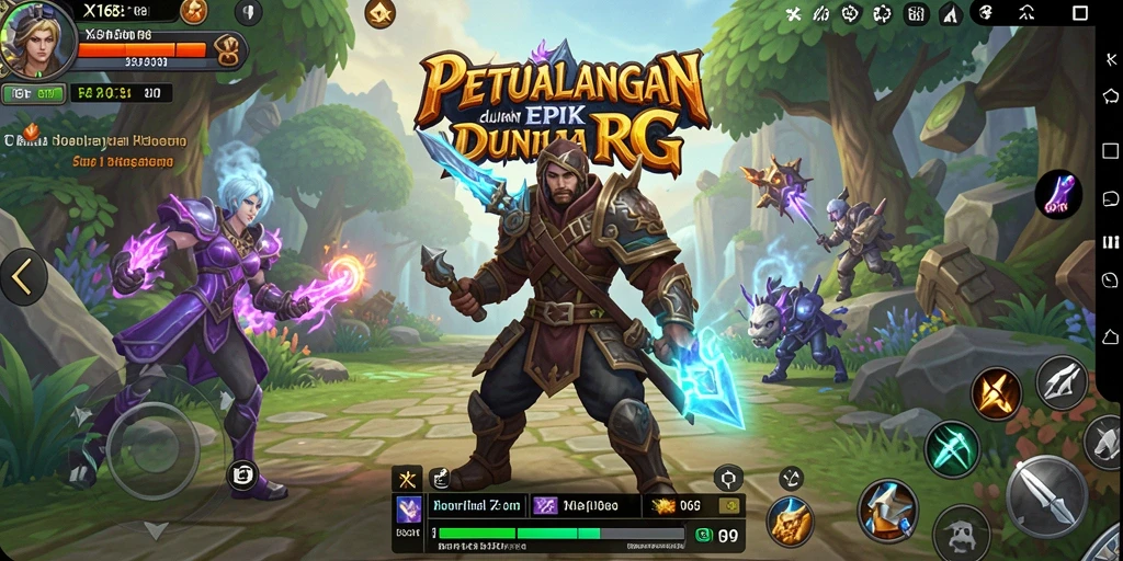 Gameplay X168 menampilkan pertempuran seru dan karakter unik di dunia fantasi.